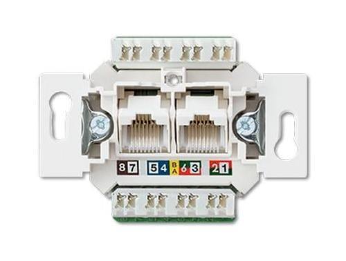 Розетка 2xRJ45 Cat.6 JUNG МЕХАНИЗМЫ JUNG, светло-серый