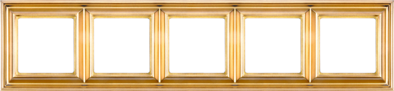 Eco Profi DECO - Рамка для вертикальной и горизонтальной установки 5-местная, цвет золото