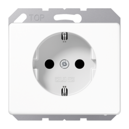 Розетка JUNG SL 500, скрытый монтаж, с заземлением, белый