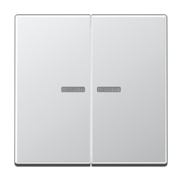 Клавиша двойная с линзами JUNG А-СЕРИЯ, алюминий