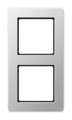 Рамка 2 поста JUNG AFLOW, алюминий