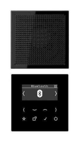 Цифровое радио Jung LS 990, с дисплеем, электронный, черный, DABLS1BTSW