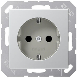 JUNG EcoProfi Алюминий Розетка 2К+З 16А 250В с автозажимом